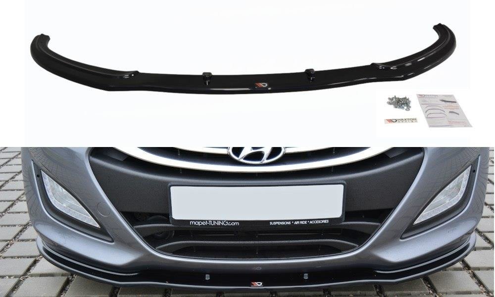 Street+ Spoilerlippe Front Ansatz passend für Hyundai i30 mk.2 schwarz Hochglanz – Ansicht 2