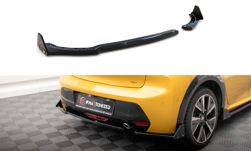 Heck Ansatz Flaps Diffusor V.1 + Flaps passend für Peugeot 208 GT Mk2 – Ansicht 2