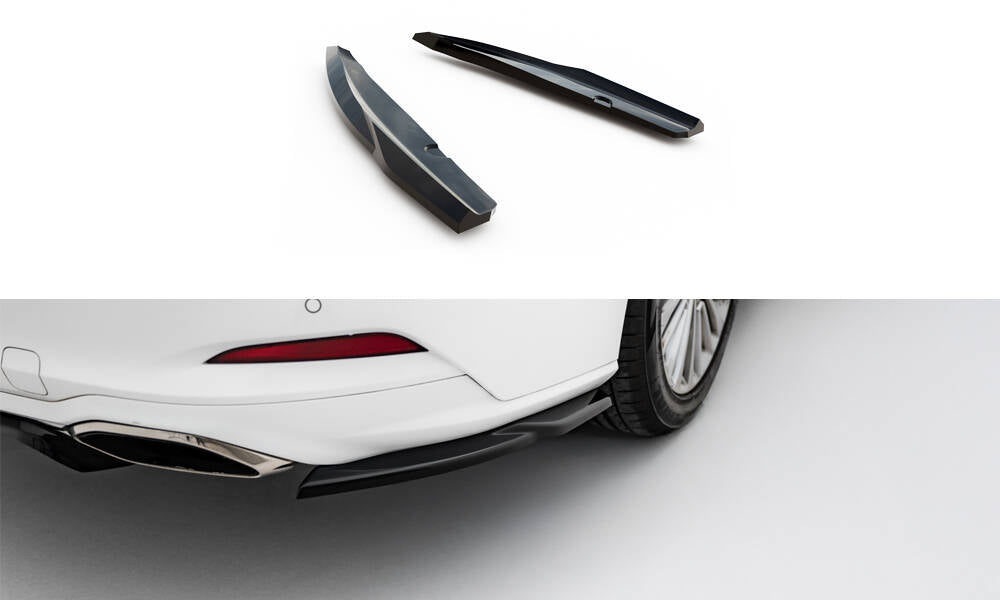 Heck Ansatz Flaps Diffusor passend für Ford Focus Vignale Kombi Mk4 schwarz Hochglanz – Ansicht 2