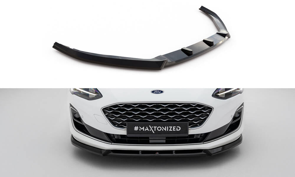 Street+ Spoilerlippe Front Ansatz V.2 passend für Ford Focus Vignale Mk4 schwarz Hochglanz – Ansicht 2