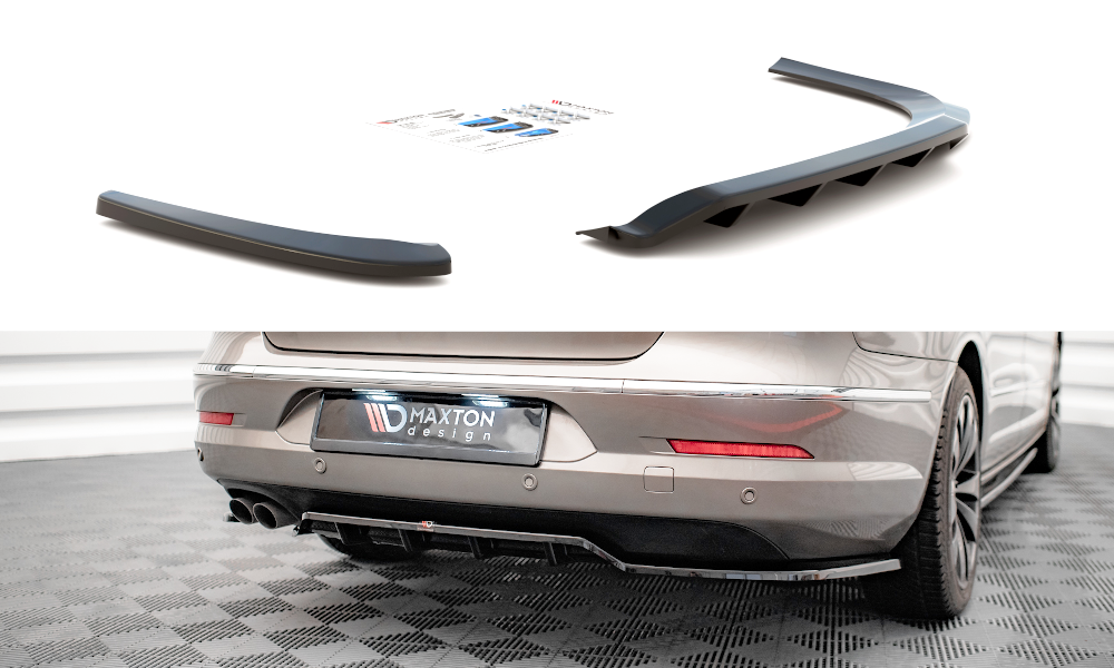 Street+ Mittlerer Diffusor RACE passend für VW Passat CC schwarz Hochglanz – Ansicht 2