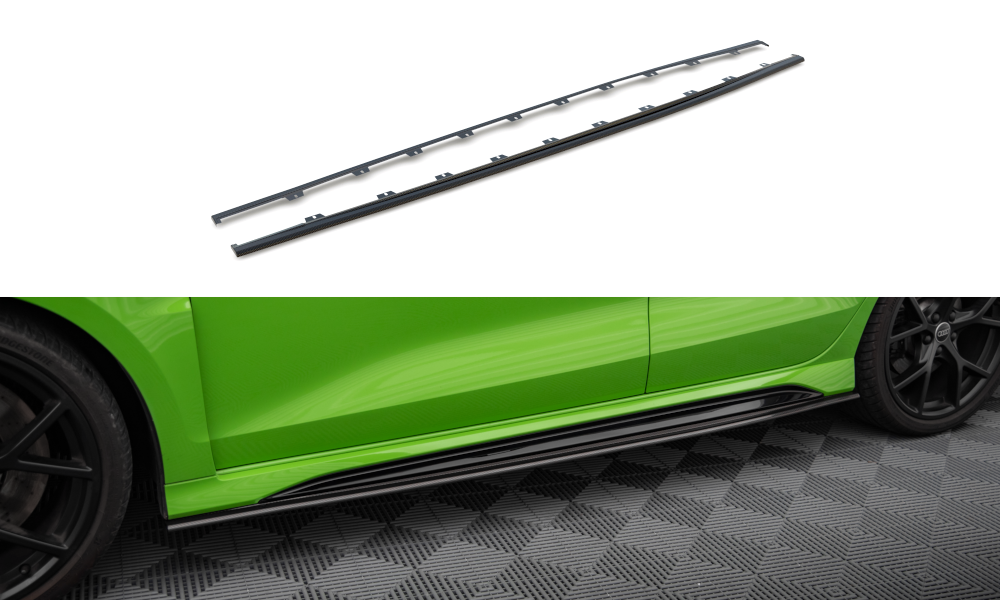 Prepreg Carbon Fiber Seitenschweller V.3 Audi RS3 Limousine / Sportback 8Y / 8Y Facelift – Ansicht 2
