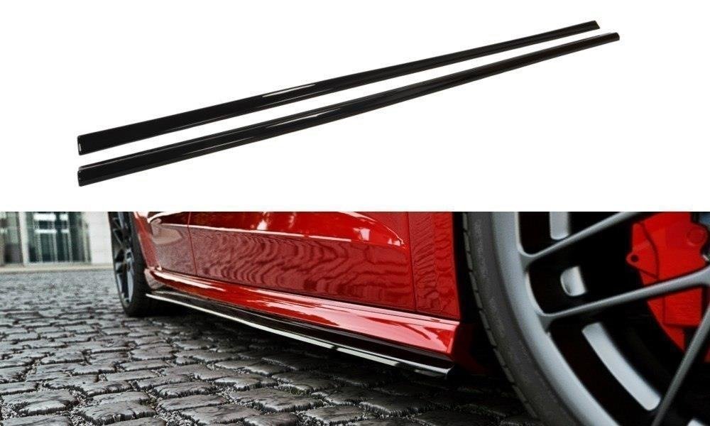 Street+ Seitenschweller Leisten passend für V.1 passend für Audi S3 / A3 S-Line Sportback 8V / 8V Facelift schwarz Hochglanz – Ansicht 2