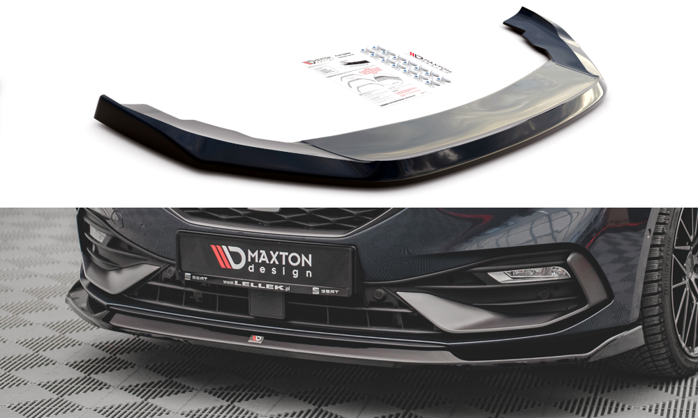 Street+ Spoilerlippe Front Ansatz V.3 passend für Seat Leon FR Mk4 schwarz Hochglanz – Ansicht 2