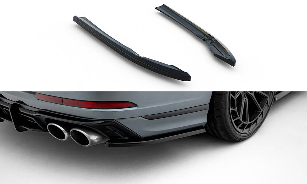 Heck Ansatz Flaps Diffusor passend für Audi S8 D5 Facelift schwarz Hochglanz – Ansicht 2