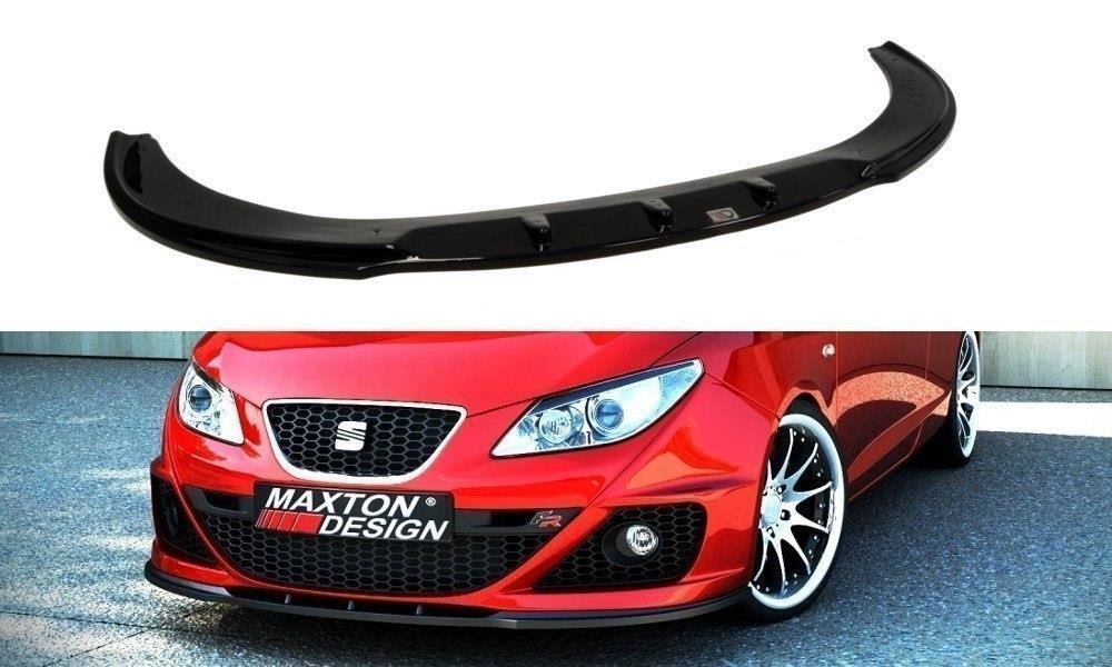 Street+ Spoilerlippe Front Ansatz passend für SEAT IBIZA IV FR (6J) vor Facelift schwarz Hochglanz – Ansicht 2