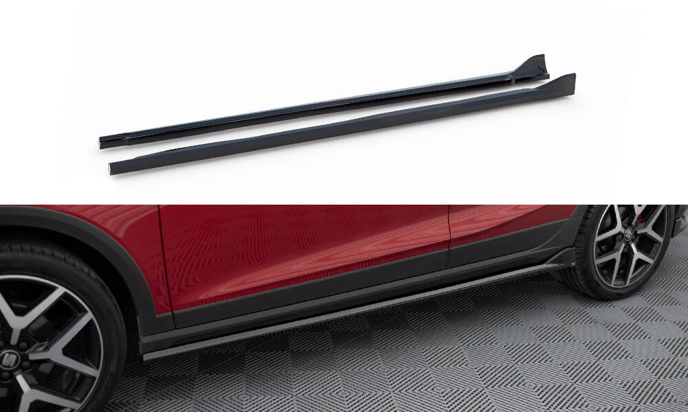 Street+ Seitenschweller Leisten passend für Seat Arona FR Mk1 schwarz Hochglanz – Ansicht 2