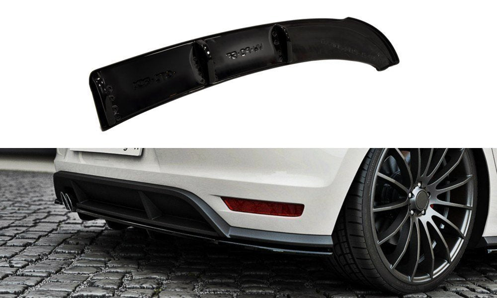Diffusor Heck Ansatz passend für DTM LOOK VW Polo GTI Mk5 Facelift schwarz Hochglanz – Ansicht 2