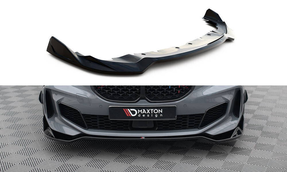Street+ Spoilerlippe Front Ansatz V.5 passend für BMW 1er M-Paket / M135i / 128ti F40  schwarz Hochglanz – Ansicht 2