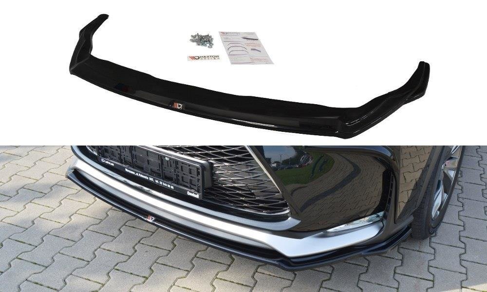 Street+ Spoilerlippe Front Ansatz V.1 passend für Lexus NX Mk1 F-Sport schwarz Hochglanz – Ansicht 2