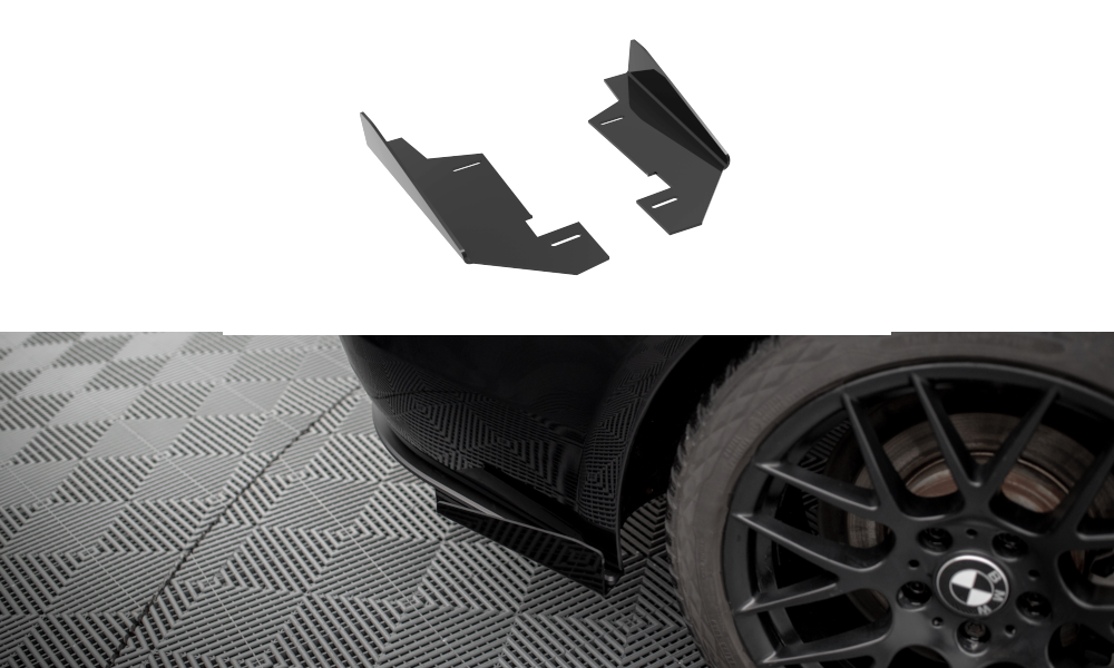 Hintere Seiten Flaps passend für BMW 4er Gran Coupe F36 schwarz Hochglanz – Ansicht 2