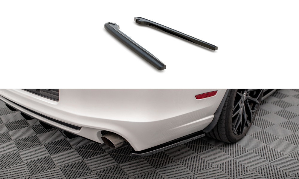 Heck Ansatz Flaps Diffusor passend für Ford Mustang Mk5 Facelift schwarz Hochglanz – Ansicht 2