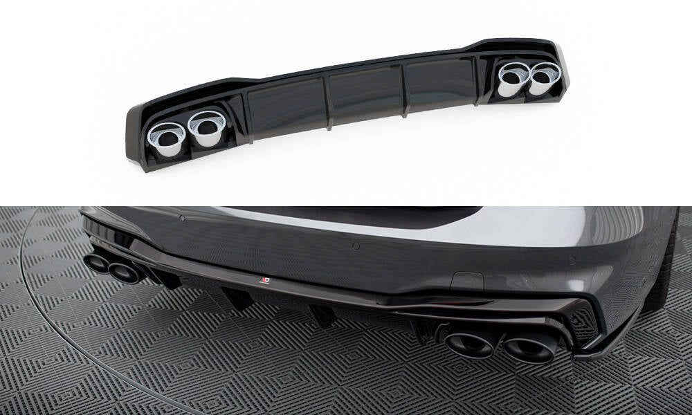Diffusor Heck Ansatz + Endrohre für Audi A7 S-Line C8 / S7 C8 / C8 Facelift / S7 Facelift – Ansicht 2