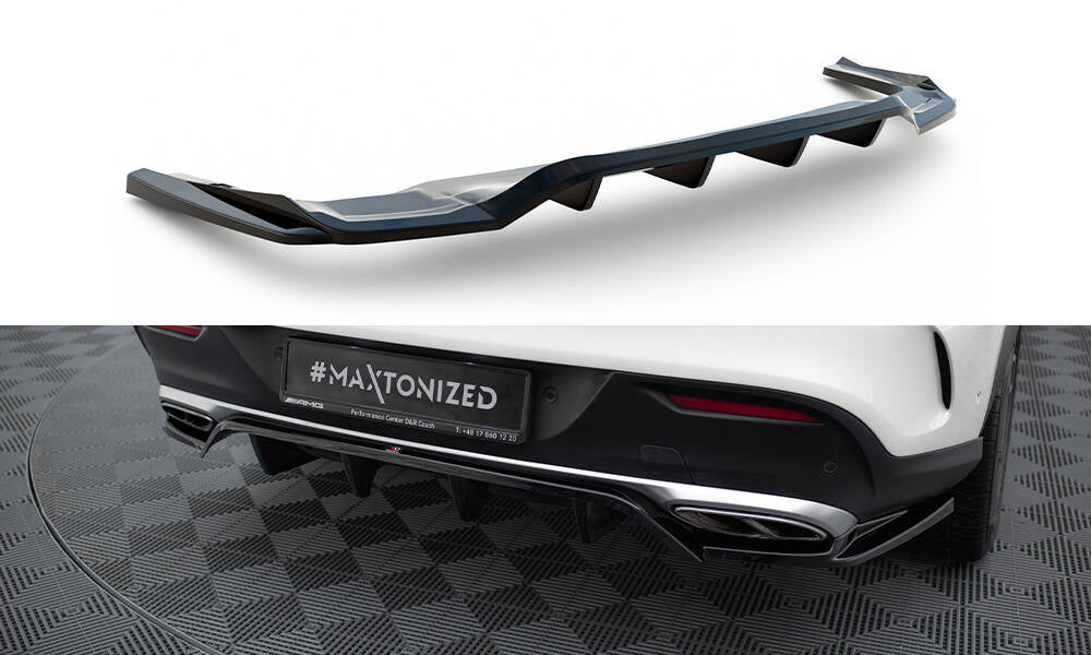 Street+ Mittlerer Diffusor RACE passend für Mercedes-AMG GLE 43 Coupe C292 schwarz Hochglanz – Ansicht 2