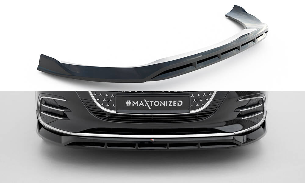 Street+ Spoilerlippe Front Ansatz passend für Mercedes-Benz V / Vito AMG-Line W447 Facelift 2 schwarz Hochglanz – Ansicht 2