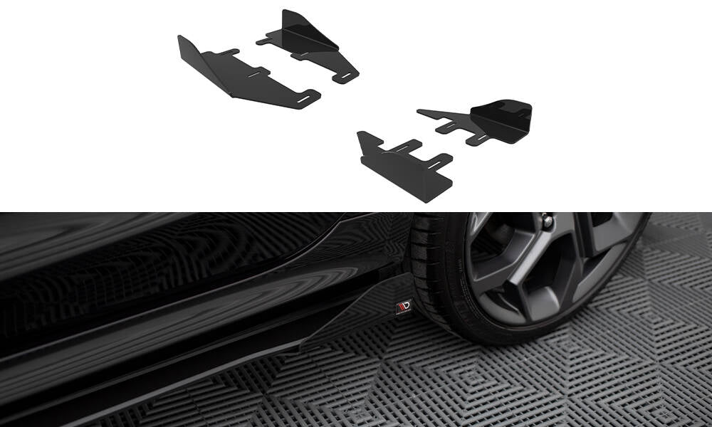 Seitenschweller Flaps passend für Ford Fiesta ST / ST-Line Mk8 schwarz Hochglanz – Ansicht 2