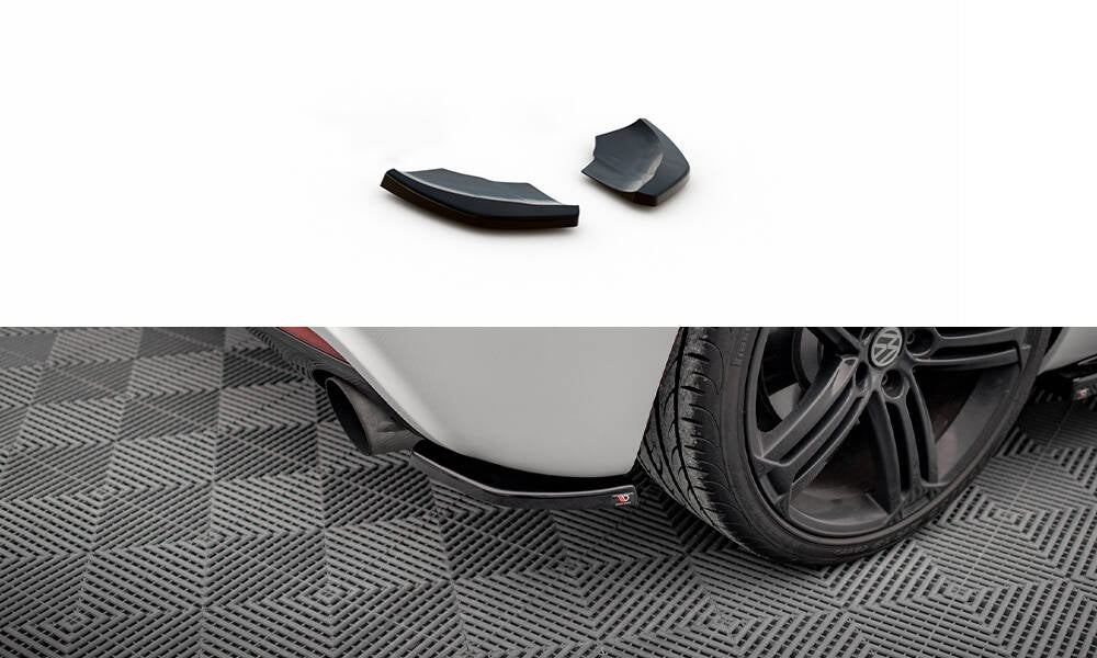Heck Ansatz Flaps Diffusor V.2 passend für VW Scirocco R Mk3 schwarz Hochglanz – Ansicht 2