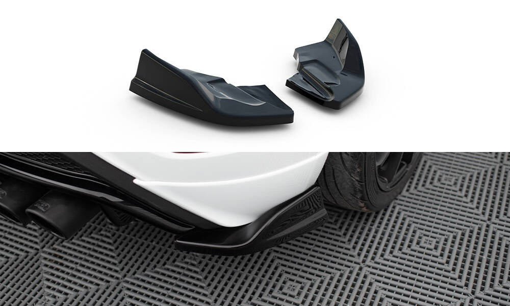 Heck Ansatz Flaps Diffusor V.2 passend für Ford Fiesta ST Mk7 Facelift schwarz Hochglanz – Ansicht 2