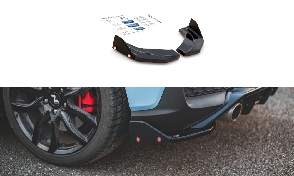 Heck Ansatz Flaps Diffusor V.7 + Flaps passend für Hyundai I30 N Mk3 Hatchback – Ansicht 2