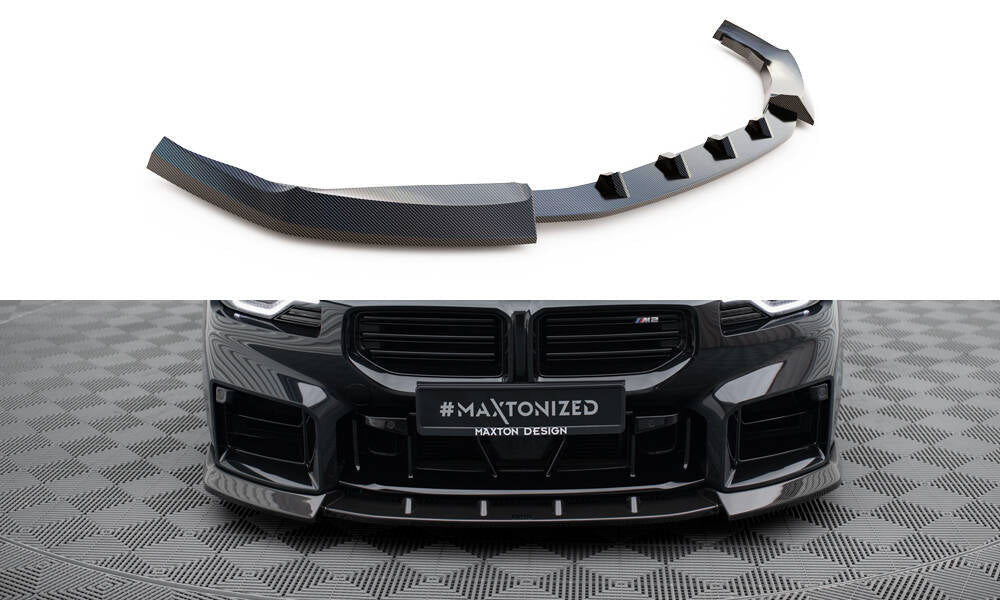 Prepreg Carbon Fiber Street+ Spoilerlippe Front Ansatz V.2 passend für BMW M2 G87 – Ansicht 2