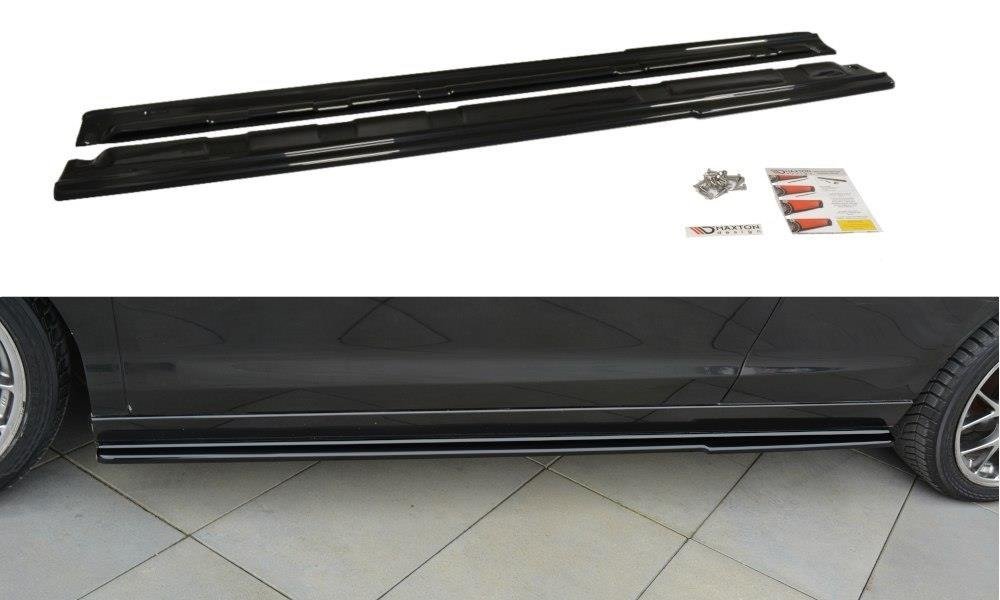 Street+ Seitenschweller Leisten passend für Renault Laguna Coupe Mk3 schwarz Hochglanz – Ansicht 2