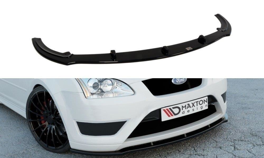 Street+ Spoilerlippe Front Ansatz V.1 passend für Ford Focus ST Mk2  schwarz Hochglanz – Ansicht 2