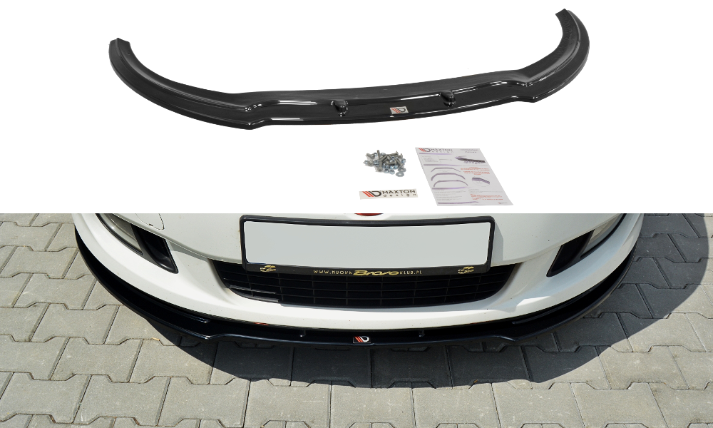 Street+ Spoilerlippe Front Ansatz passend für Fiat Bravo MK 2 SPORT schwarz Hochglanz – Ansicht 2