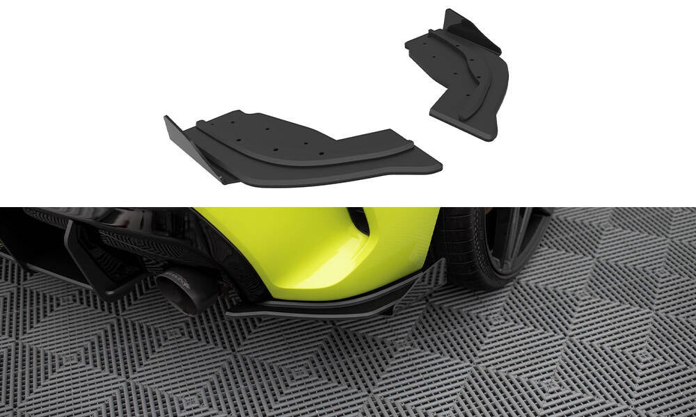 Street Pro Heck Ansatz Flaps Diffusor V.1 + Flaps passend für V.1 BMW 1er F40 M-Paket / M135i schwarz Hochglanz – Ansicht 2