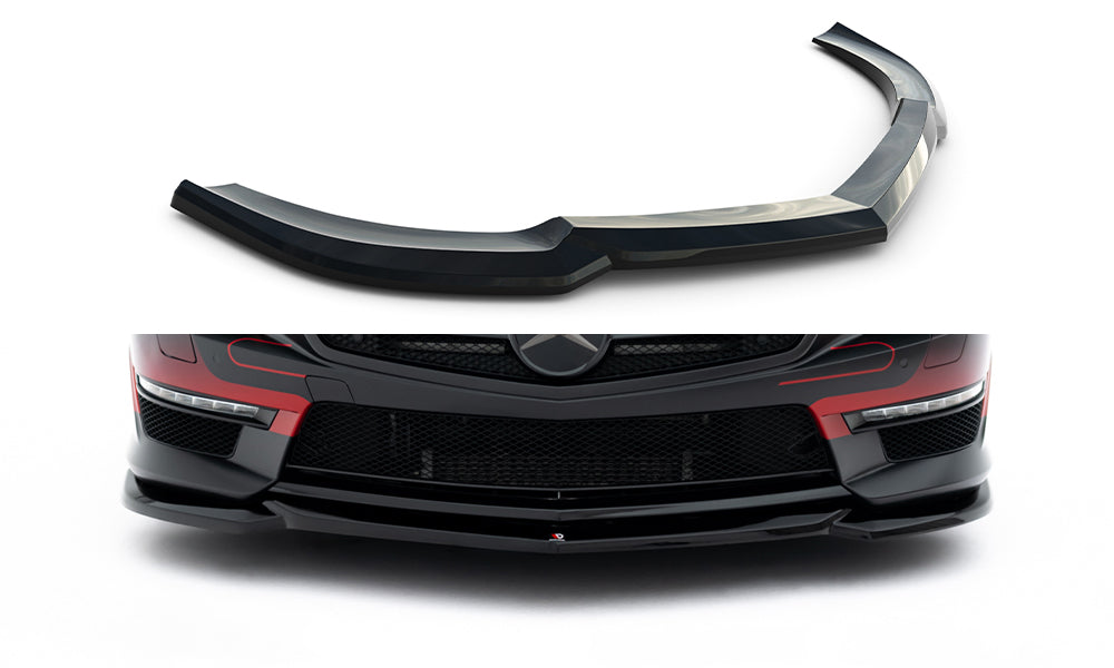 Street+ Spoilerlippe Front Ansatz V.2 passend für Mercedes-Benz SL 63 AMG R231 schwarz Hochglanz – Ansicht 2