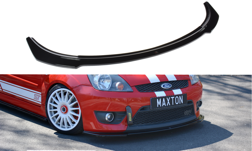 Street+ Spoilerlippe Front Ansatz V.2 passend für Ford Fiesta ST Mk6 schwarz Hochglanz – Ansicht 2
