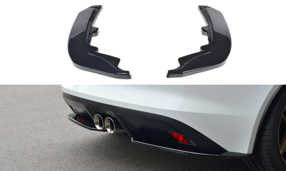 Heck Ansatz Flaps Diffusor passend für Jaguar F-Type X152 schwarz Hochglanz – Ansicht 2