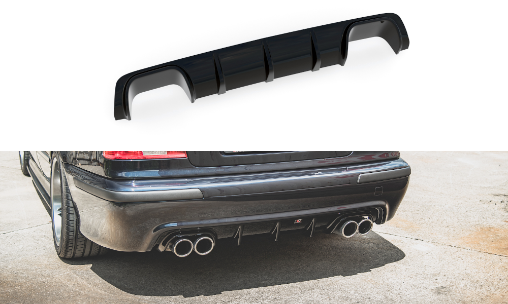 Diffusor Heck Ansatz passend für BMW M5  / 5 M-Paket E39 schwarz Hochglanz – Ansicht 2