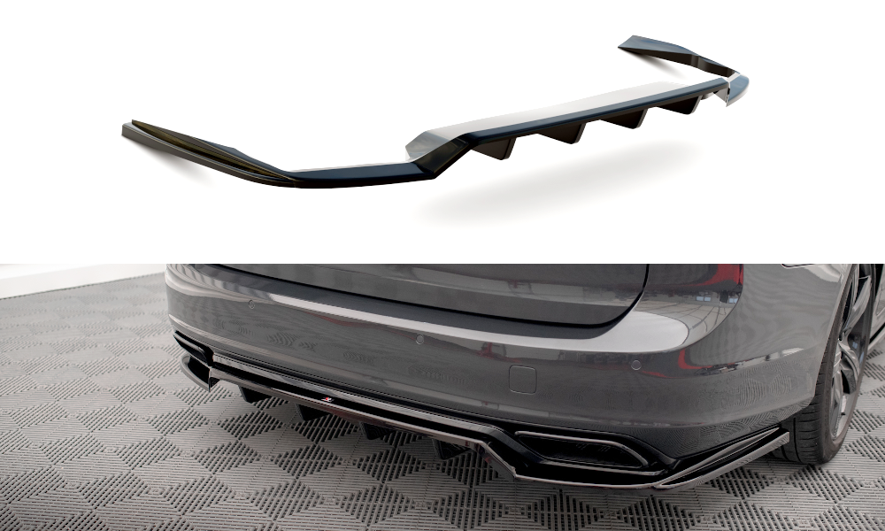 Street+ Mittlerer Diffusor RACE passend für Volvo V90 / S90 R-Design Mk2 schwarz Hochglanz – Ansicht 2