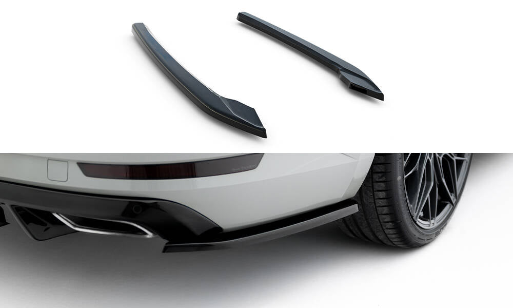 Heck Ansatz Flaps Diffusor V.3 passend für Skoda Superb Liftback / Combi Mk3 schwarz Hochglanz – Ansicht 2