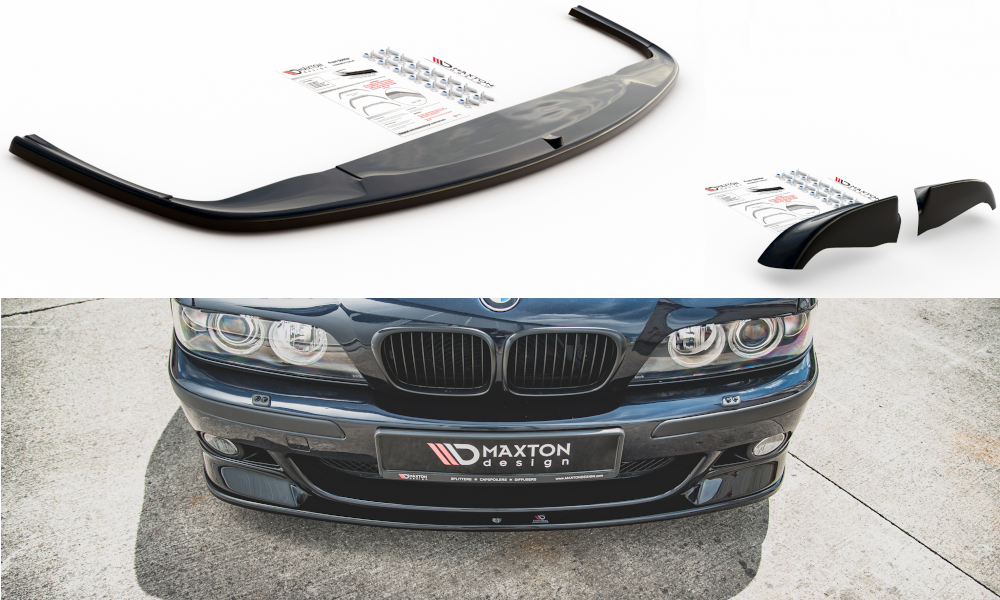 Street+ Spoilerlippe Front Ansatz passend für Seite + Street+ Spoilerlippe Front Ansatz passend für BMW M5  / 5 M-Paket E39 schwarz Hochglanz – Ansicht 2