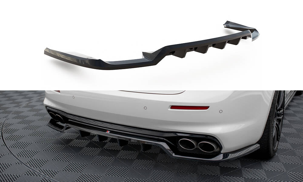 Street+ Mittlerer Diffusor RACE passend für Maserati Ghibli Mk3 Facelift schwarz Hochglanz – Ansicht 2