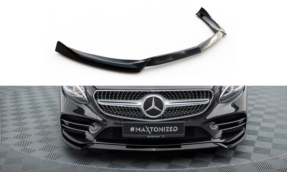 Street+ Spoilerlippe Front Ansatz V.1 passend für Mercedes-Benz S Coupe AMG-Line C217 Facelift schwarz Hochglanz – Ansicht 2