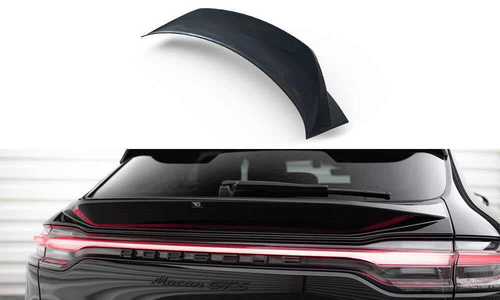 Niedriger Heckspoiler Lippe 3D Porsche Macan GTS / Standard / T Mk1 Facelift 2 schwarz Hochglanz – Ansicht 2