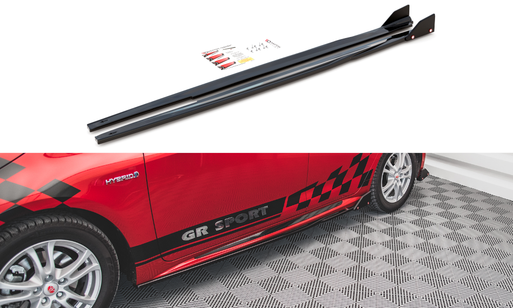 Street+ Seitenschweller Leisten passend für V.1 + Flaps Toyota Corolla GR Sport Hatchback XII – Ansicht 2