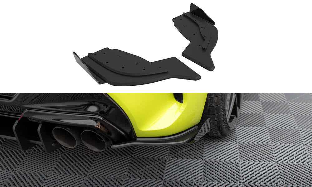 Street Pro Heck Ansatz Flaps Diffusor V.2 + Flaps V.2 passend für BMW 1er F40 M-Paket / M135i schwarz Hochglanz – Ansicht 2