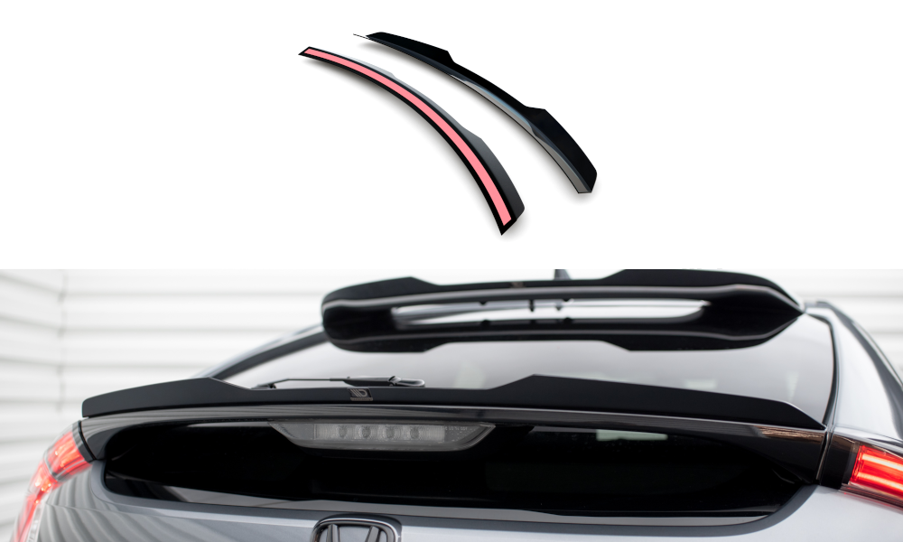 Niedriger Heckspoiler Lippe Honda Civic Sport Mk 10 schwarz Hochglanz – Ansicht 2
