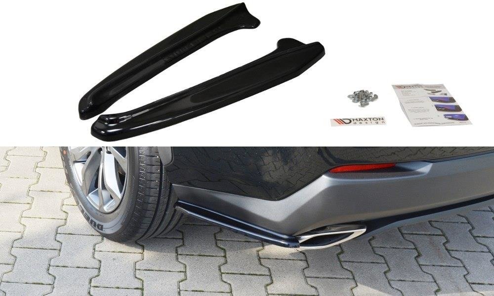 Heck Ansatz Flaps Diffusor passend für Lexus NX Mk1 T schwarz Hochglanz – Ansicht 2