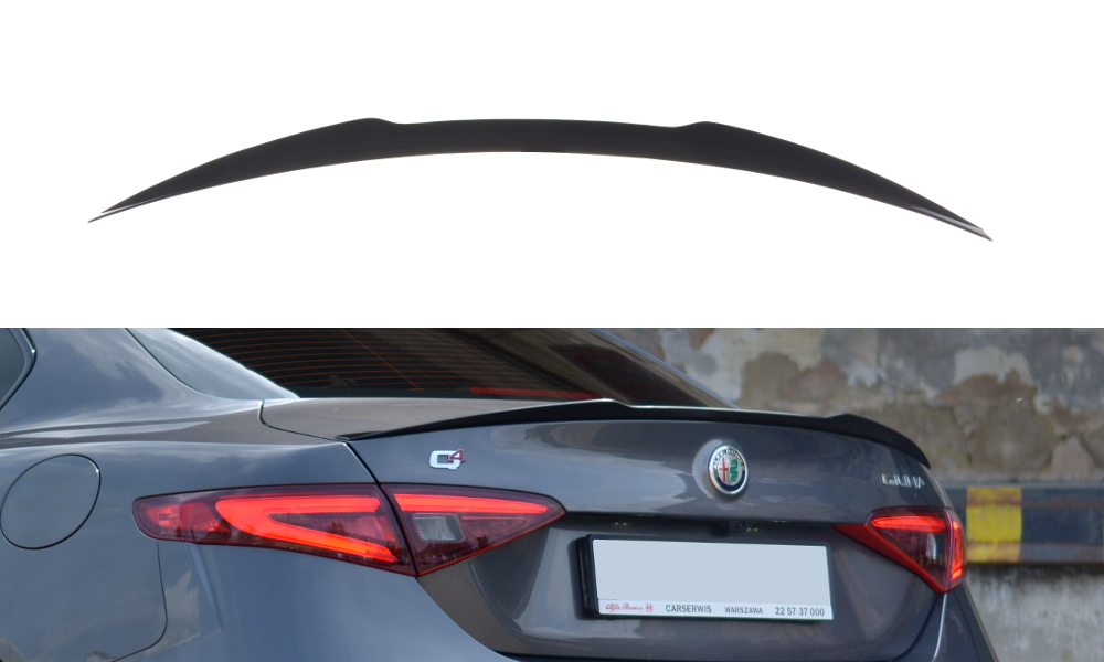 Heckspoiler Lippe Alfa Romeo Giulia Standard / Sport / Quadrifoglio schwarz Hochglanz – Ansicht 2