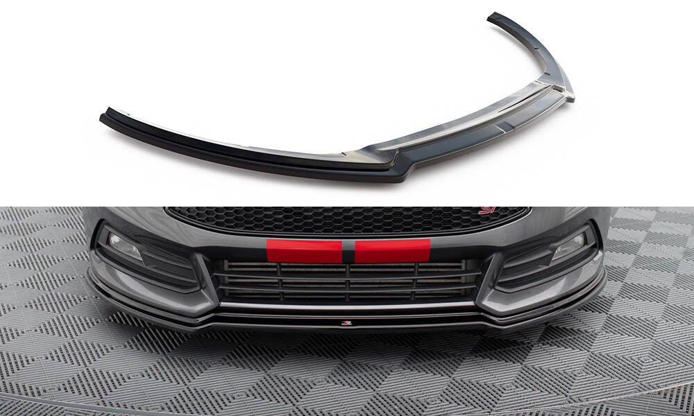 Street+ Spoilerlippe Front Ansatz V.3 passend für Ford Focus ST Mk3 Facelift schwarz Hochglanz – Ansicht 2