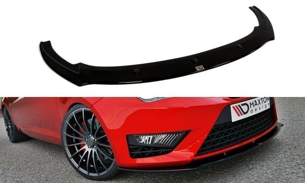 Street+ Spoilerlippe Front Ansatz passend für SEAT IBIZA IV CUPRA (6J) Facelift schwarz Hochglanz – Ansicht 2