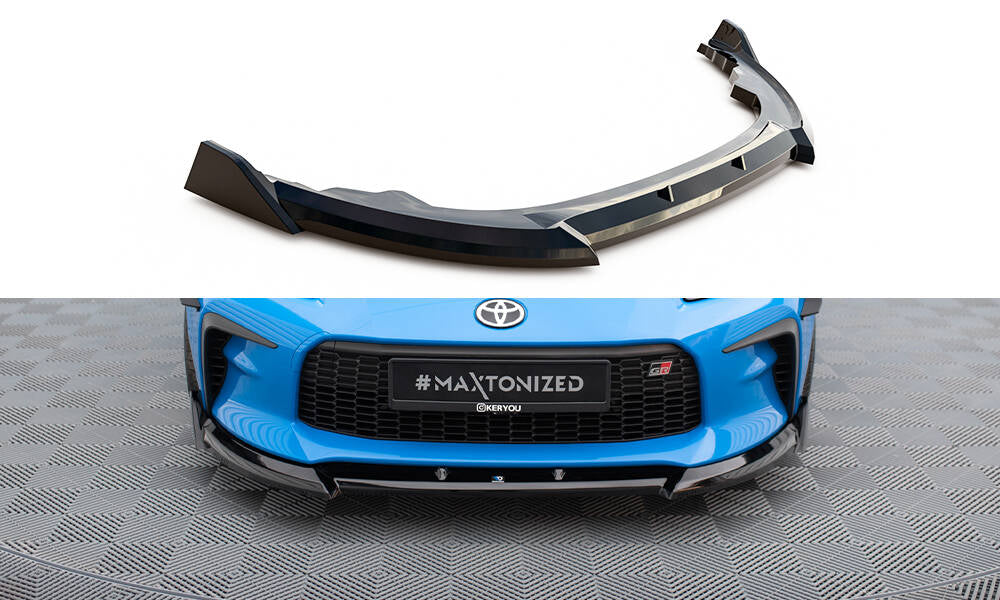 Street+ Spoilerlippe Front Ansatz V.3 passend für Toyota GR86 Mk1 schwarz Hochglanz – Ansicht 2