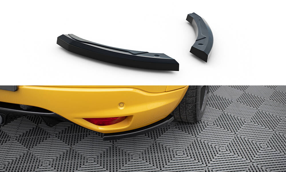 Heck Ansatz Flaps Diffusor passend für RENAULT MEGANE 3 RS schwarz Hochglanz – Ansicht 2