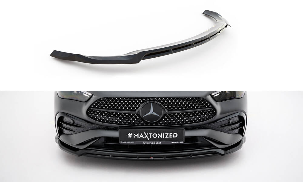 Street+ Spoilerlippe Front Ansatz V.1 passend für Mercedes-Benz CLE AMG-Line C236 schwarz Hochglanz – Ansicht 2
