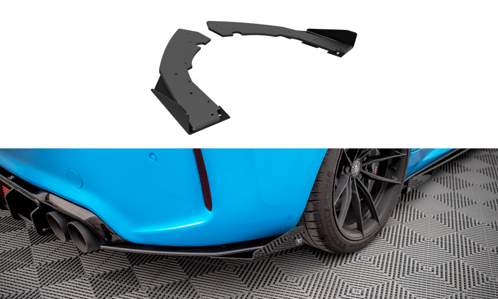 Street Pro Heck Ansatz Flaps Diffusor + Flaps passend für BMW M2 F87 schwarz Hochglanz – Ansicht 2