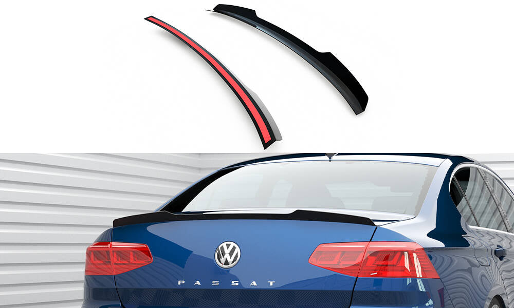 Heckspoiler Lippe VW Passat Limousine R-Line Mk8 schwarz Hochglanz – Ansicht 2